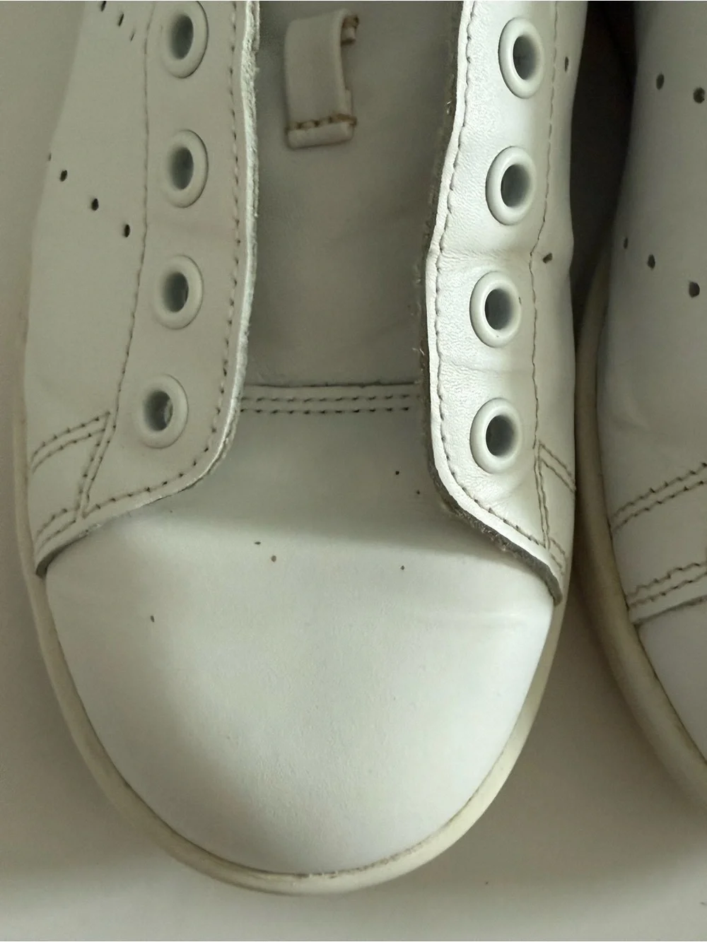 Adidas Stan Smith White Green Leather Sneakers Men’s US 8 Low Top Shoes No Laces